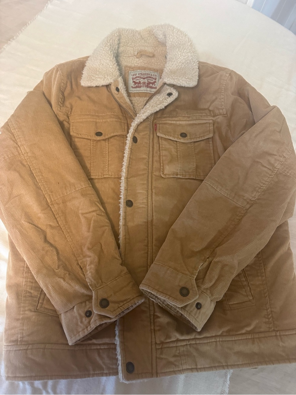 Men’s Levi's Tan Corduroy Sherpa Jacket
